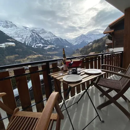 Chalet Marguerite - Bel 3 Avec Feu Ouvert, Vue Imprenable, Dans Un Chalet A Taille Humaine De 6 Unites Apartmán Val dʼIlliez
